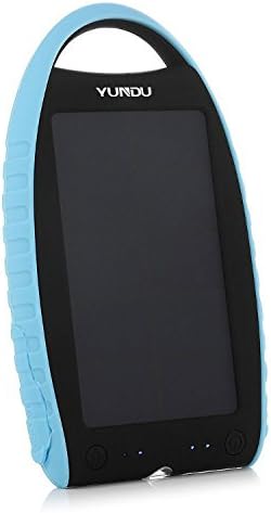 YUNDU Solar Charger 1.5W High Efficiency Panel Charging Outdoor Sport Hiking Travel 7000mah Power Bank for All Smart Mobile Devices (Blue)