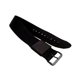 NOS Genuine US Military Issue Watch Band 20mm 3/4" Black Nylon Strap