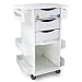 TrippNT 51728 High Density Polyethylene/ABS MRI Core DX Storage Lab Cart with 2-3/8" Rubber Caster, 23" Width x 35" Height x 17" Depth, 6 Shelves