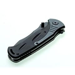 Original Haller Klappmesser im modernen Tactical Taschen Messer Design mit Sicherung in Schwarz (Edelstahl Klinge)