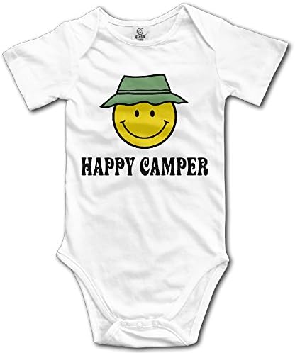 Happy Camper Smile Face Boys Girls Baby Onesies Outfits Organic