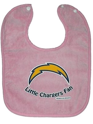 San Diego Chargers Pink Baby Bib