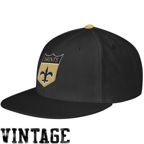 Mitchell & Ness New Orleans Saints Throwback Fitted Hat 7 3/8