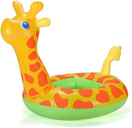 Portable Giraffe Shape Baby Child Inflatable Water Swimming Pool Raft Chair Seat Float Ring
