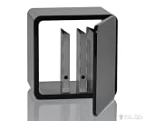 Lounge Cube Plain 45x45 cm Schwarz Hochglanz mit T&uuml;r Design Regal