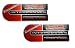 2 x (pair/set) Dodge Ram Cummins (Big C) Ho Turbo Diesel Engine Emblems Badge Red/black