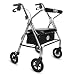 HUGO X5 Rolling Walker with Seat and Backrest, Titanium Silver