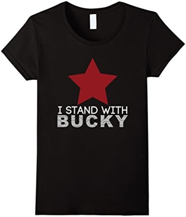 Women's I Stand With Bucky T-Shirt Small Black