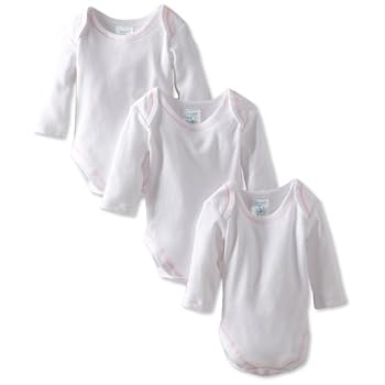Set A Shopping Price Drop Alert For Spasilk 100% Cotton Long Sleeve Lap Shoulder 3-Pack Bodysuit