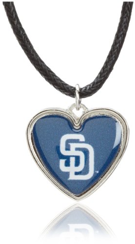 MLB San Diego Padres Crystal Heart Reversible Necklace