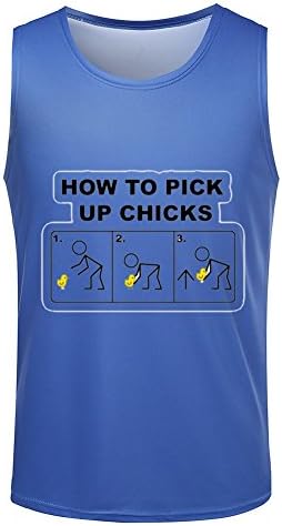 How To Pick Up Chicks Funny T-Shirt Royal Blue Sleeveless