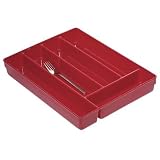Linus Cutlery Tray - Red by InterDesign
