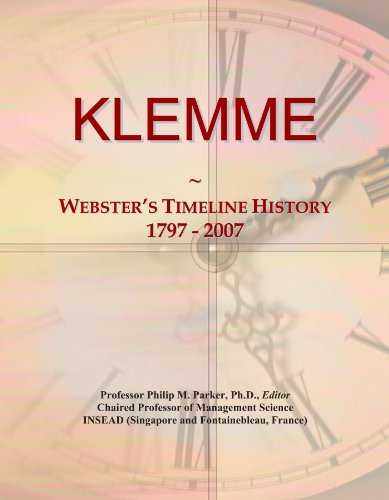 KLEMME: Webster's Timeline History, 1797 - 2007
