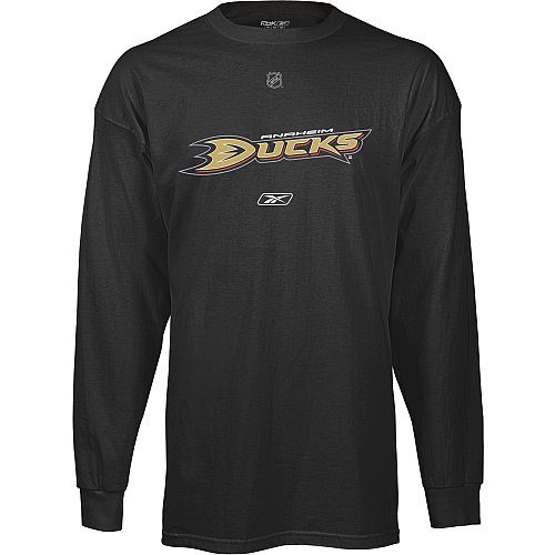 Reebok Anaheim Ducks Primary Logo Long Sleeve T-shirt - ANAHEIM DUCKS Large