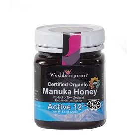 Wedderspoon Raw Organic Manuka Honey Active 12+, 8.8-Ounce Jar