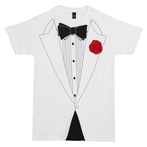 Impact Original Retro Basic Tuxedo T-shirt - White (Large)