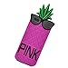 Mingfung Pineapple Fashion 3d Fruit Ananas Style Soft Case Protective Cover for for Iphone 5/5c Hot Pink