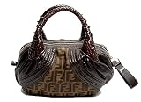 Fendi Authentic Bauletto Spy Zucca Handbag Bag