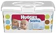 Huggies Sensitive Baby Wipes, Tub, 64-Count (Pack of 8)