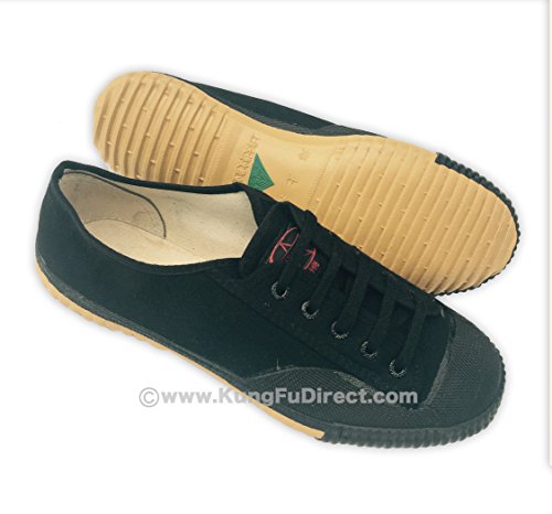 Martial Arts Top One Feiyue Shoes for Kung Fu, Wushu, Tai Chi, Shaolin, Parkour - Pure Black EU 46