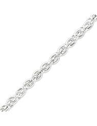 Sterling Silver Hollow Cable Chain - 8.5 Inch