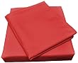 Microfiber Spa Quality Bed Sheet Set, Twin Size, Red, 3-Pieces