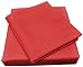 Microfiber Spa Quality Bed Sheet Set, Twin Size, Red, 3-Pieces