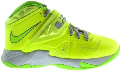 Nike Soldier 7 (GS) Big Kids Basketball Shoes Volt/Electric Green/Grey 599818-701 (7 M US)