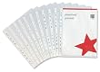 5 Star Office Punched Pocket Polypropylene Top-opening 50 Micron A4 frosted effect [Pack 100]