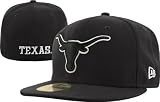 Texas Longhorns Black New Era 59FIFTY White Bevo Fitted Hat