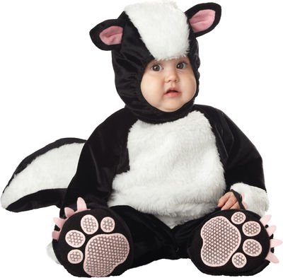Lil Character Infant Skunk Costume, Black/White/Pink, 18-24 Months