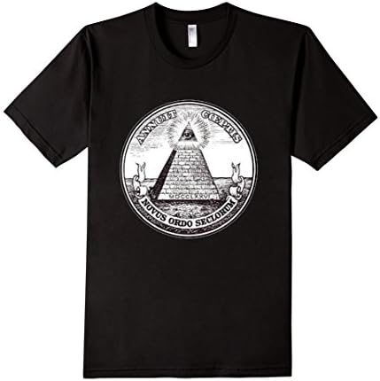 Men's Illuminati Eye Over Pyramid Tee Shirt 3XL Black