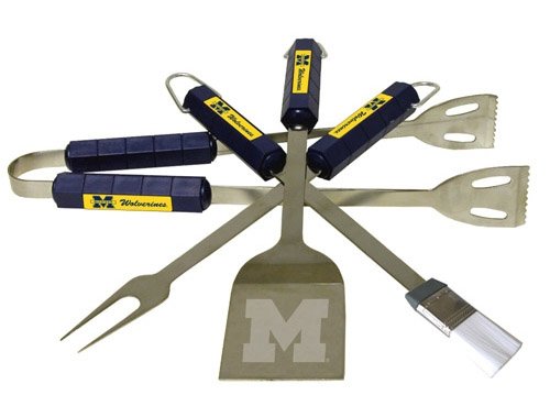 Michigan Wolverines 4 piece Barbecue (BBQ) set - NCAA