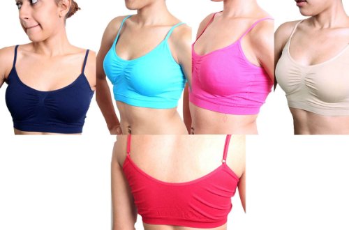 Dona Michi Women's Seamless Sports Bra Pad with Straps