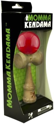 Red Kendama with Reinforced Handle, Includes Extra String