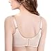 SIIkWorld Women'S Luxury Smoothing Push Up Plunge Underwire Bra Seamless Bra Beige 34B