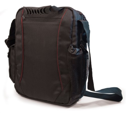 Mobile Edge Mini Messenger Bag- 9-Inch-13.3-Inch fits all iPad generations including iPad4 (Black/Red)