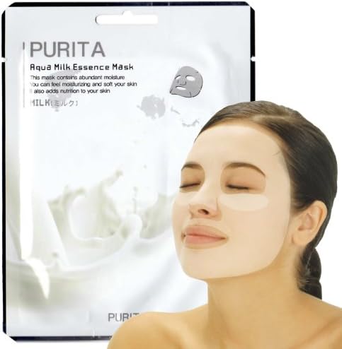 [10 Pack] Natural Aqua Facial Essence Mask Pack: Milk