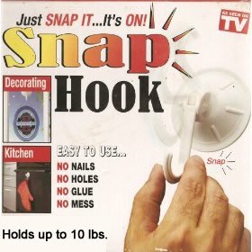 Amazon.com - 2 pcs up to 10 lbs Snap Hook Wall Hangers -- As Seen On TV - Kitchen Towel Hooks