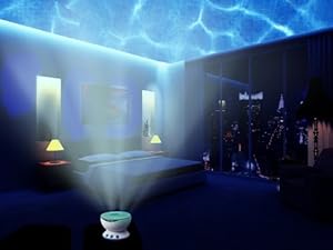 Aurora Master Sold by Abco Tech Multicolor Ocean Wave Light Projector, 12 LED, BLUE, RED, GREEN, MULTICOLOR, MP3 iPhone Speaker LED Night Light