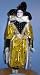 17.5 Inch Harlequin Porcelain Doll with Doll Stand