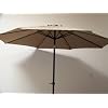11 Foot Tan Market Umbrella, Tilt and Crank Features, Awning Brand New