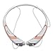 Rymemo 2016 Newest Universal Wireless Bluetooth 4.1 Music Stereo Sports/Running & Gym/Exercise Headset Headphones w/Microphone Vibration Neckband Style for Cellphone,Rose Gold-White