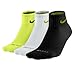 Nike Dri-FIT Cushion Quarter 3 Pack Cyberer/Black/White/Cyberer/Black/Cyberer LG (Men's Shoe 8-12, Women's Shoe 10-13)