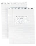 Tops Docket Wirebound Writing Pad, 8 1/2in. x 11 3/4in., White