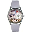 Whimsical Watches Unisex Bunnies Silver Watch Watch S0110008