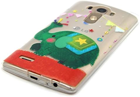 LG G4 Case,Utang Emboss Colored Drawing TPU Case Skin Gel Protective Cover Case for LG G4,Green elephant