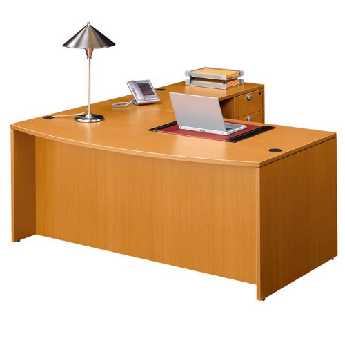 Buy Cheap Executive Bow Front LDesk American Dark Cherry