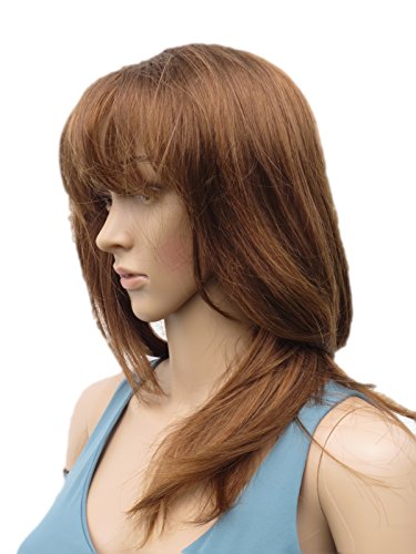 (New) WIG Perruque Multi Tonal Natural Medium Brown Mix Looks Real Warm Shade, Synthetic
