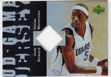 2006-07 UD Reserve Game Jersey Josh Howard Dallas Mavericks #JH Basketball Card